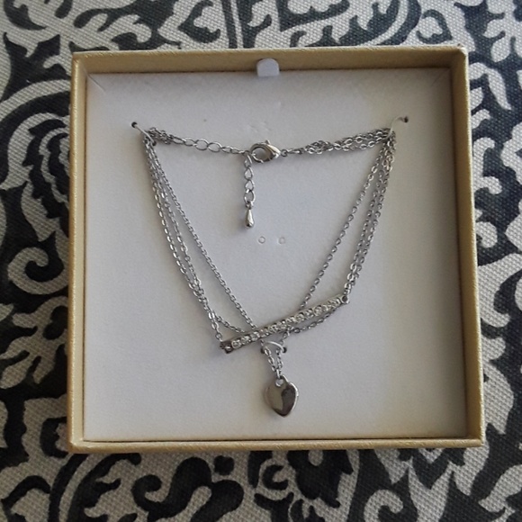 Dainty Bracelet with Cross Engraved on Heart Charm - Picture 4 of 4